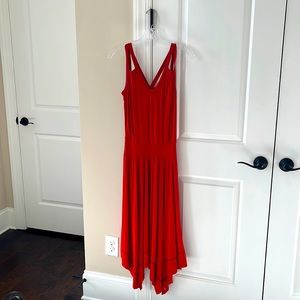 Burnt Orange Handkerchief Dress